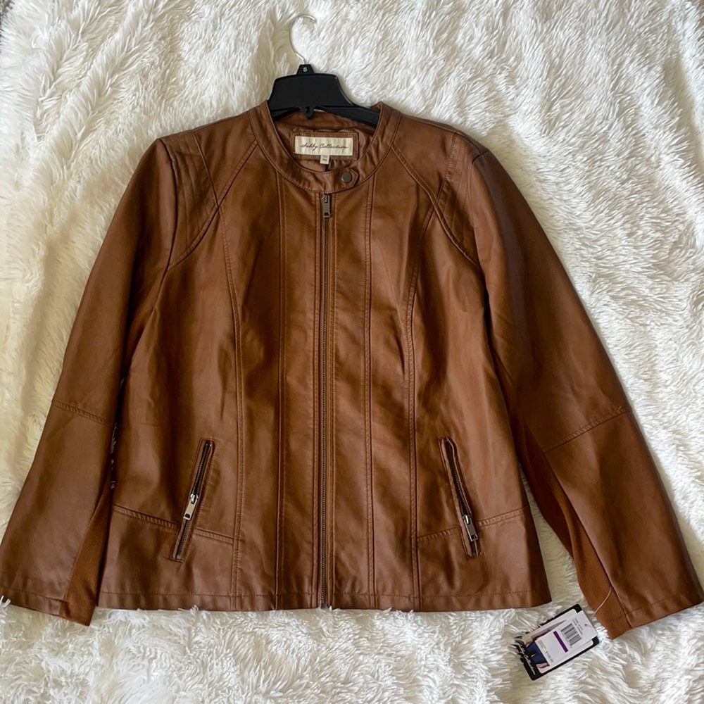 Sebby collection Faux Leather Jacket
